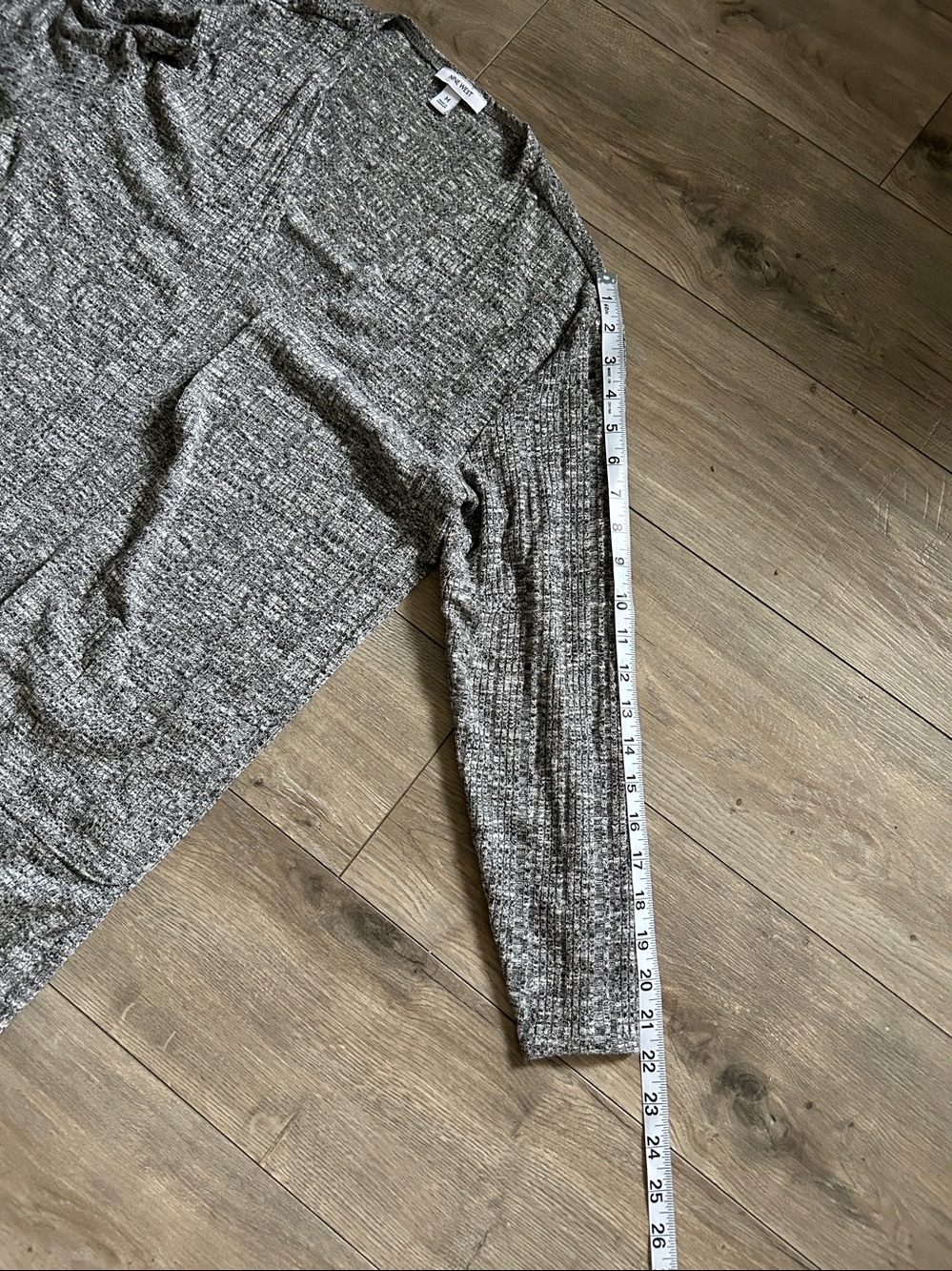 Grey Open-Front Longline Cardigan Sweater - Picture 11 of 12